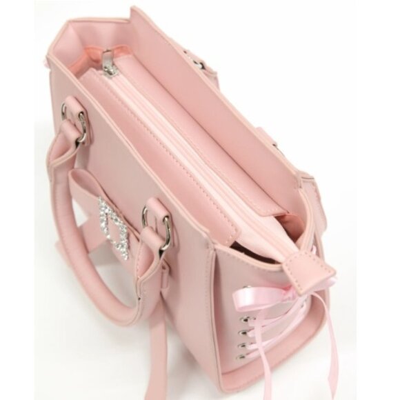 nwt ANK ROUGE Japan Pink Leather Bag with Bows Japanese Lolita Style Handbag - Picture 6 of 15